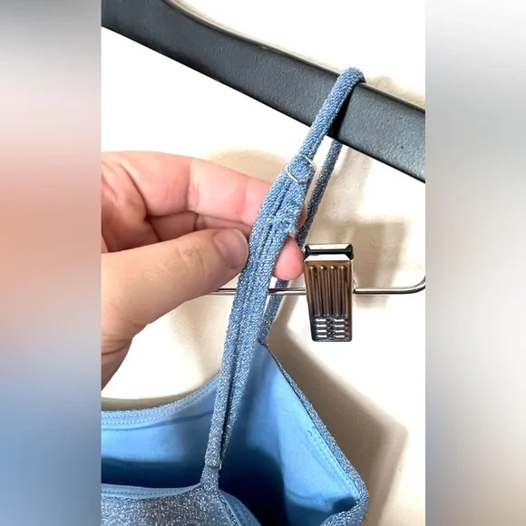 Lucy in the Sky‎ Sparkling Blue Y2K Bodycon Dress XS NWOT - Picture 11 of 13